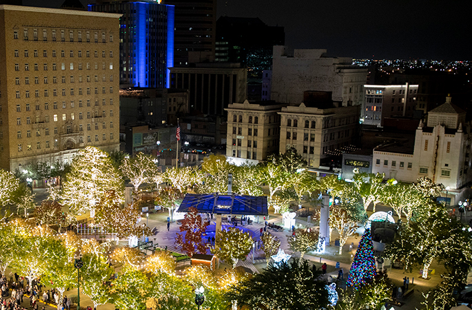 El Paso's WinterFest Lights Parade at San Jacinto Plaza