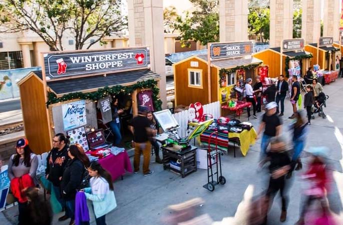 winter fest market stands